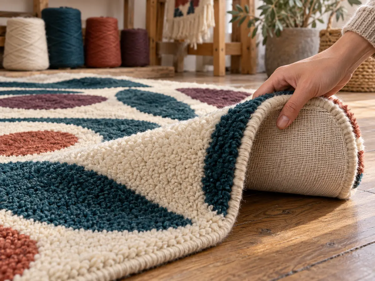 Hand-Tufted rug craftsmanship